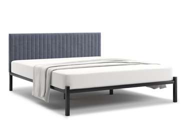 Кровать Лофт Mellisa Steccato 160х200 серого цвета без подъемного механизма