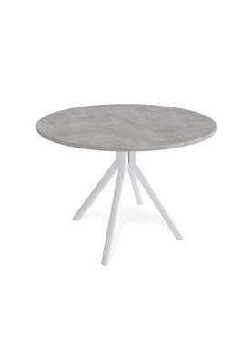 Раздвижной обеденный стол AR1000 бело-серого цвета