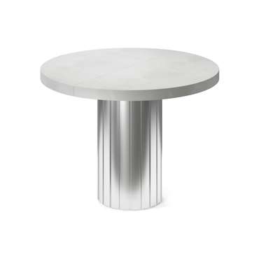 Обеденный стол раздвижной Турейс серебристо-белого цвета