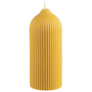Свеча декоративная из коллекции Edge желтого цвета