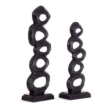 Набор из двух статуэток Reflex черного цвета