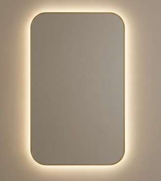Настенное зеркало Smart M LED в раме золотого цвета с подсветкой
