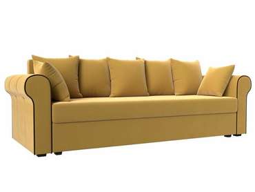 Прямой диван-кровать Рейн желтого цвета