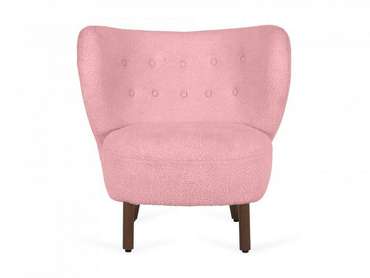Кресло Lounge Wood розового цвета