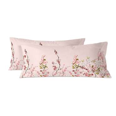 Набор из двух наволочек Chinoiserie 45x110 розового цвета