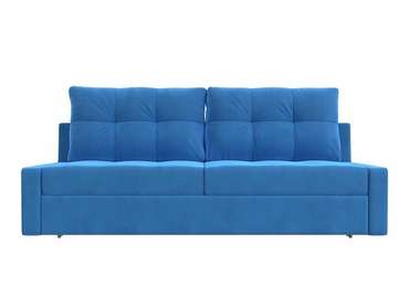 Прямой диван-кровать Мартин голубого цвета