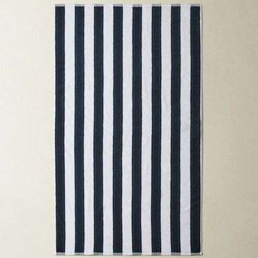 Хлопковое банное полотенце с широкими полосками