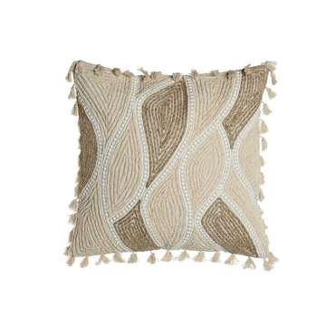 Подушка Boho 45х45 бежевого цвета