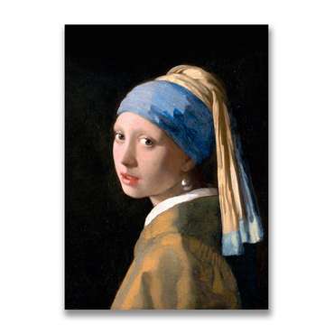 Картина на холсте Девушка с жемчужной сережкой, Веббер 50х70 см