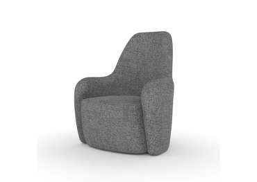 Кресло E7.8 в обивке из рогожки серого цвета