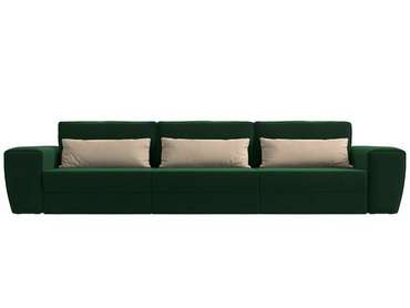 Прямой диван-кровать Лига 008 Long зеленого цвета