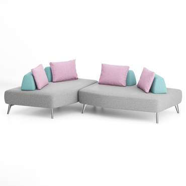 Модульный диван Concept серого цвета