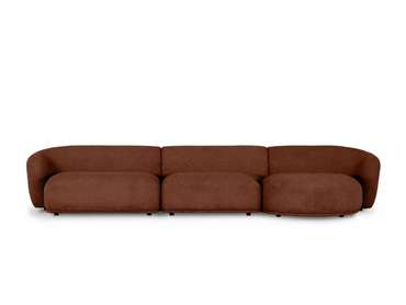 Модульный диван Fabro коричневого цвета правый