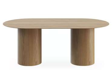 Стол обеденный овальный Mono 200 бежевого цвета 