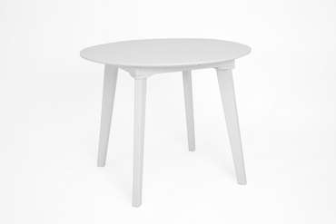 Раздвижной обеденный стол Крит-М белого цвета