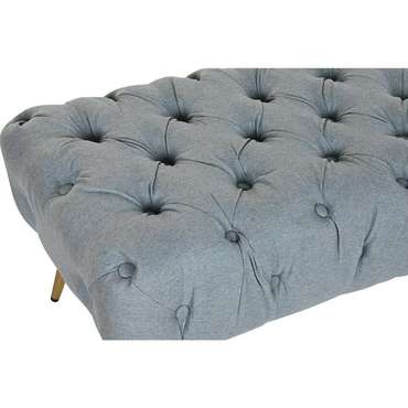 Банкетка 103 x 46 x 42 cm Синий Позолоченный Металл