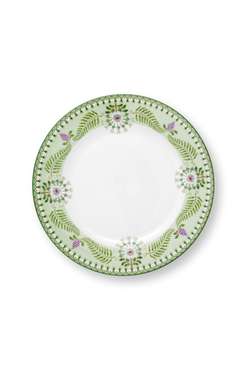 Набор из двух тарелок Lily&Lotus Uni Light Green 23 бело-зеленого цвета
