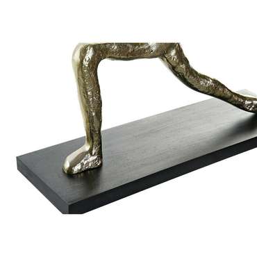Декоративная фигура 33 x 10 x 35 cm Чёрный Позолоченный Индиец Yoga (3 штук)