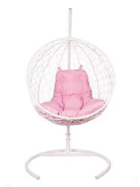 Кресло подвесное Kokos с розовой подушкой