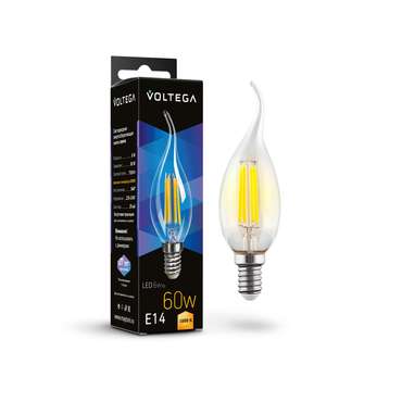Лампочка Voltega 7209 Candle wind 6W Crystal