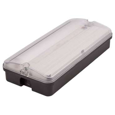 Накладной светильник ULW-K25B 6W/4000K/EMG IP65 BLACK (пластик, цвет прозрачный)