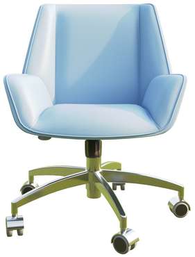 Кресло для посетителя Авиатор голубого цвета