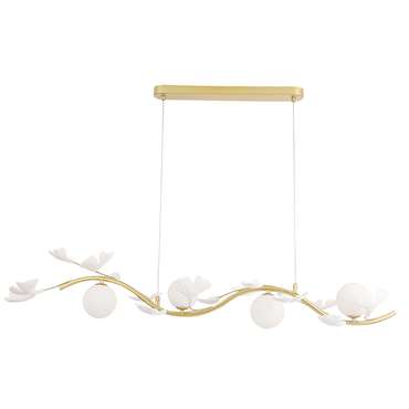 Подвесной светильник COLIBRI SP4 GOLD (стекло, цвет белый)