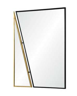 Настенное зеркало Гай черно-золотого цвета