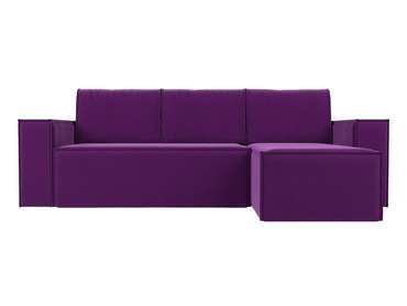Угловой диван-кровать Куба фиолетового цвета правый угол