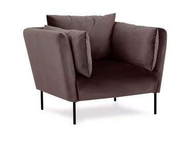Кресло Copenhagen в обивке из велюра темно-коричневого цвета