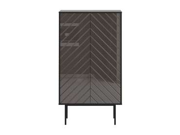 Шкаф двухдверный Boho со стеклянным фасадом темно-коричневого цвета