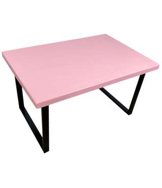 Стол журнальный Loft 120х60 со столешницей розового цвета