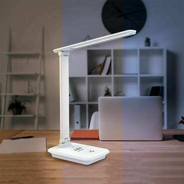 Настольный светодиодный светильник Feron DE1728  25W, 3000-6000К, 100-240V, белый