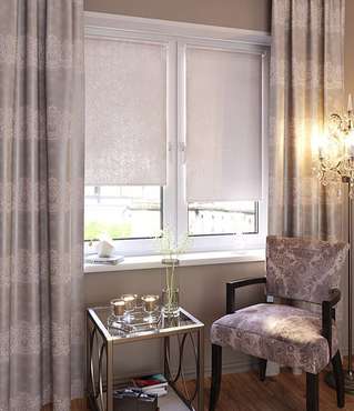 мини ролета Фрост 90х175 светло-серый