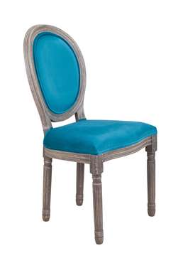 Интерьерный стул Volker blue velvet синего цвета