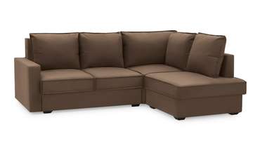 Угловой диван-кровать Колфилд коричневого цвета