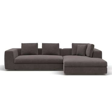 Угловой модульный диван Max коричневого цвета
