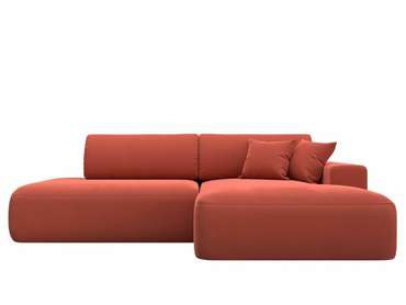 Угловой диван-кровать Лига 036 Модерн кораллового цвета правый угол