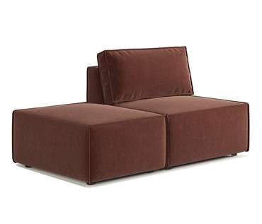 Модули диван и пуф Шарм 25 коричневого цвета