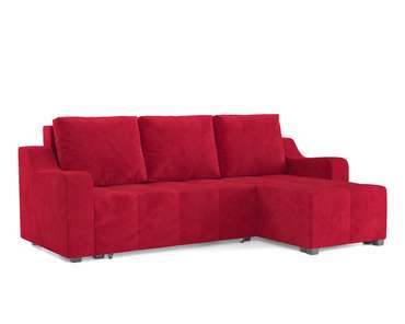 Угловой диван-кровать Берн красного цвета