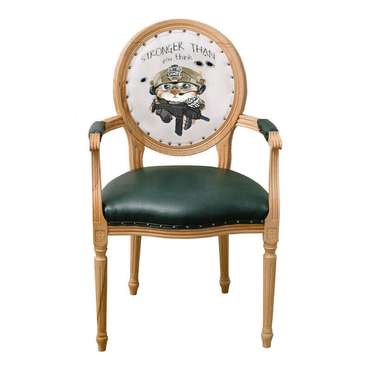 Кресло Озорник с сидением зеленого цвета