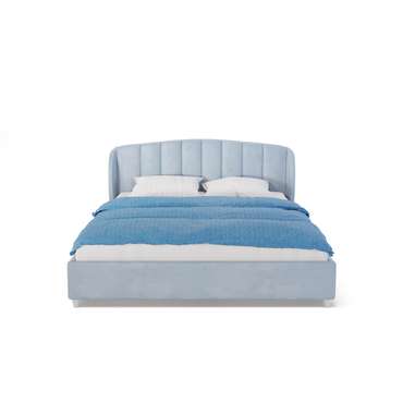 Кровать Дельта 160х200 голубого цвета без подъемного механизма