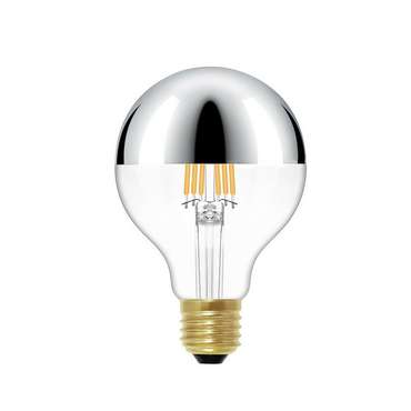 Светодиодная лампа 220V E27 6W 420Lm 2700K (теплый белый) G80LED Chrome формы груши