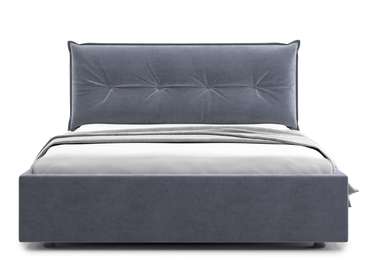 Кровать Cedrino 140х200 серого цвета с подъемным механизмом