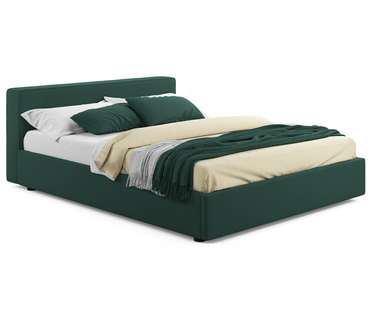 Кровать Skandi 160х200 изумрудного цвета с подъемным механизмом