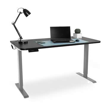 Компьютерный стол 2AR2 140 М с регулировкой высоты черно-серого цвета