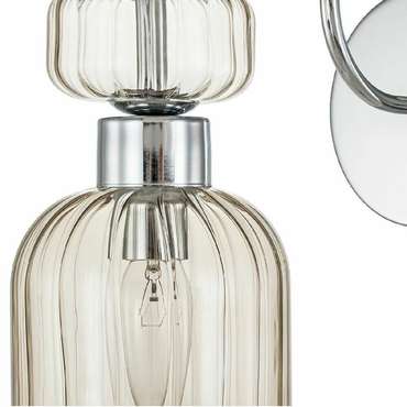 Бра Gloss 1141/1A Chrome/Beige (стекло, цвет бежевый)