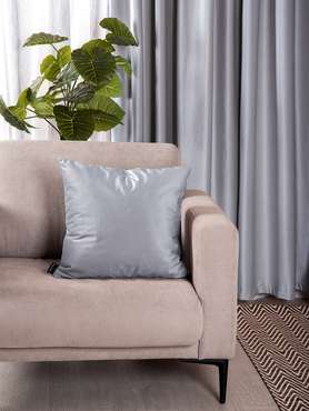 Декоративная подушка Monaco smoke 45х45 серебристого цвета