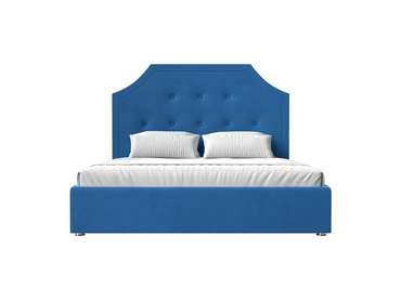 Кровать Кантри 160х200 голубого цвета с подъемным механизмом