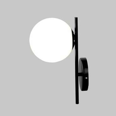 Настенный светильник со стеклянным плафоном 60147/1 черный Marbella
